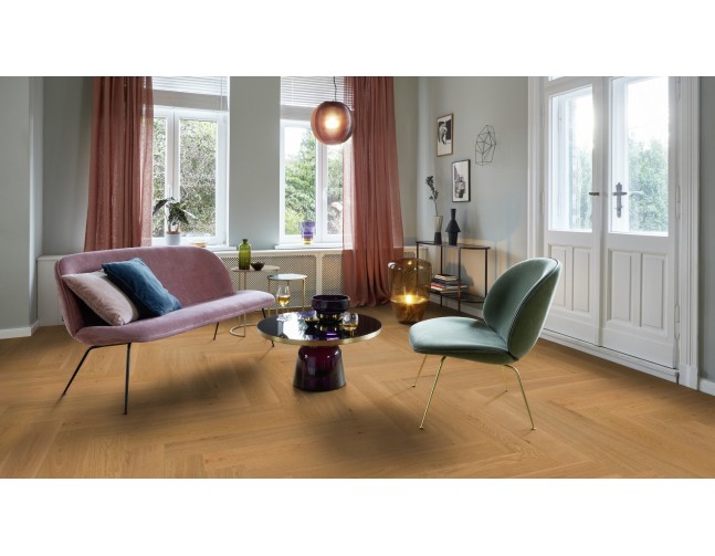 Dvisluoksnis parketas Boen Herringbone Ąžuolas Soft Brown Andante 137 MM