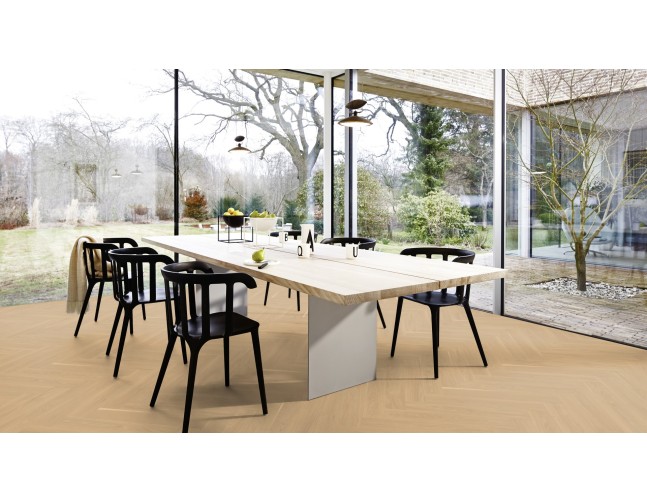 Dvisluoksnis parketas Boen Herringbone Ąžuolas Pale White Andante 137 MM