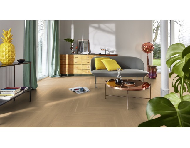 Dvisluoksnis parketas Boen Herringbone Ąžuolas Pale White Andante 137 MM