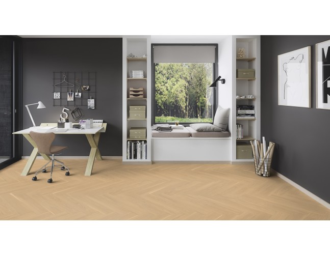 Dvisluoksnis parketas Boen Herringbone Ąžuolas Pale White Andante 137 MM