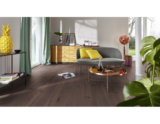 IŠPARDAVIMAS Trisluoksnė parketlentė Boen Plank Ąžuolas Rustic Basalt Mix 181 MM