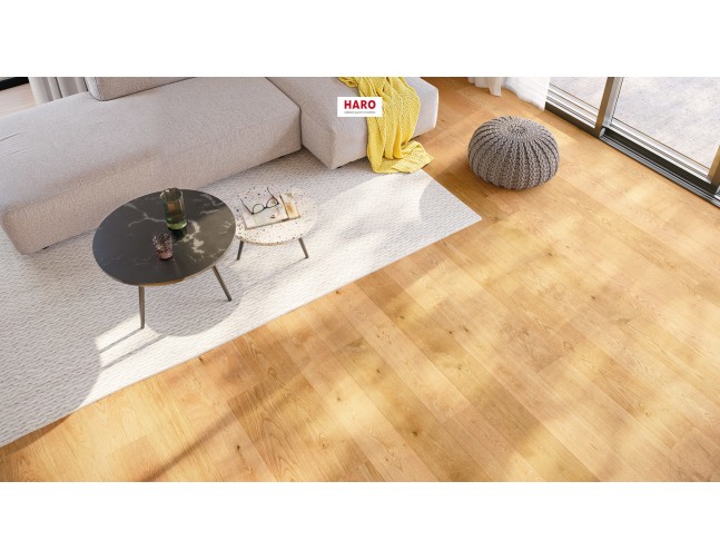 Akcija! Trisluoksnė parketlentė Haro Plank 1750 MM Ąžuolas Elegant 4V