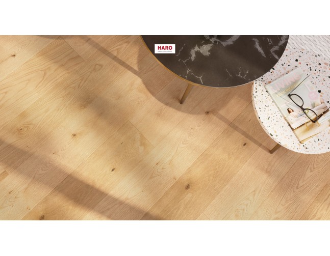 Akcija! Trisluoksnė parketlentė Haro Plank 1750 MM Ąžuolas Elegant 4V