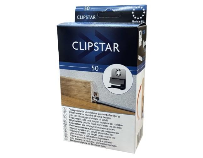 IŠPARDAVIMAS (Pažeista pakuotė) Grindjuosčių laikiklis Pedross Clipstar (50 vnt.)