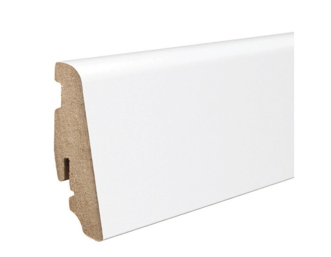 Laminuota grindjuostė Haro Balta RAL 9016 MDF 19*58 MM tinkama dažymui