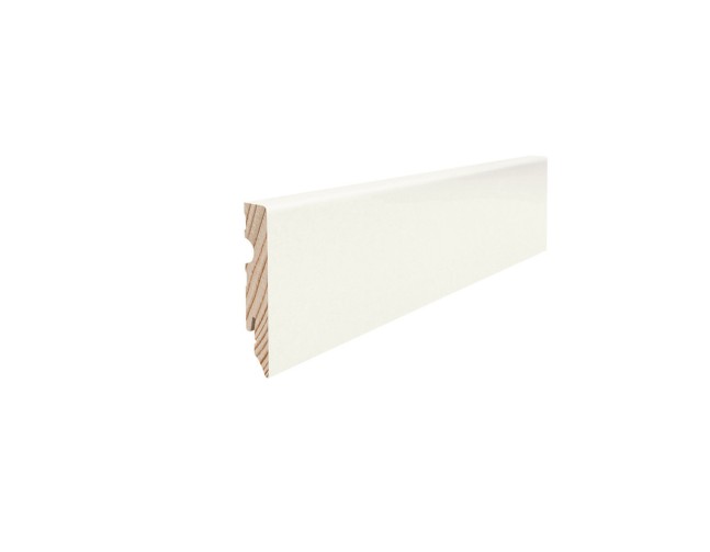 IŠPARDAVIMAS Medinė Laminuota grindjuostė Haro Balta RAL 9010 15*80 MM