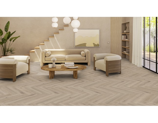 Vinilinė grindų danga Tarkett Herringbone Rigid Ąžuolas Highland CLASSIC GREY