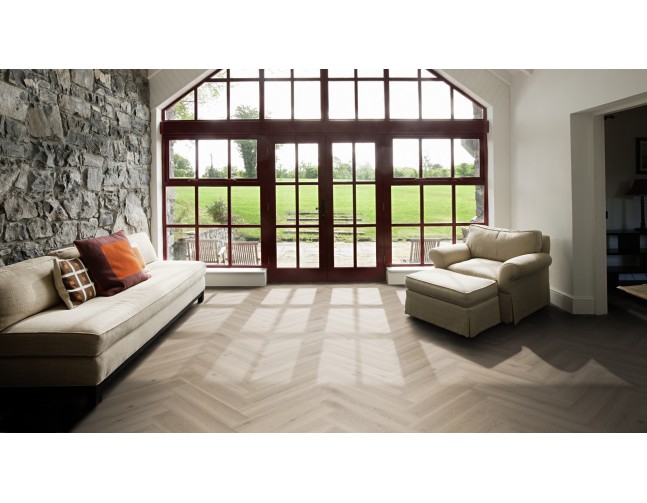 Vinilinė grindų danga Tarkett Herringbone Rigid Ąžuolas Highland CLASSIC GREY