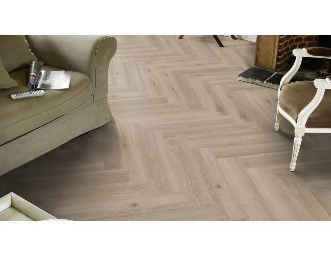 Vinilinė grindų danga Tarkett Herringbone Rigid Ąžuolas Highland CLASSIC GREY