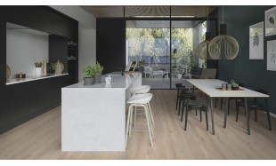 Akcija! Trisluoksnė parketlentė Boen Castle Live Pure Ąžuolas Pale White Shabby 209 MM