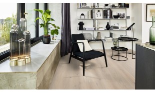 Akcija! Trisluoksnė parketlentė Boen Castle Live Pure Ąžuolas Pale White Shabby 209 MM