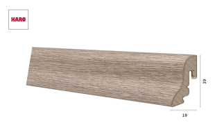 Laminuota grindjuostė Haro Ąžuolas Conture Stone Grey 19*39S MM