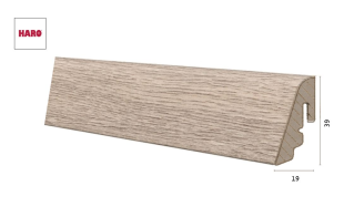 Laminuota grindjuostė Haro Ąžuolas Conturo Stone Grey 19*39 MM