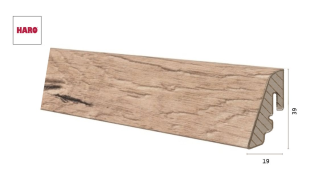 Laminuota grindjuostė Haro Ąžuolas Italica Creme 19*39 MM