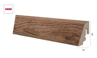 Laminuota grindjuostė Haro Ąžuolas Smoked Heartwood 19*39 MM