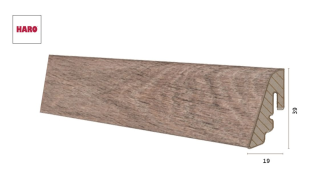 Laminuota grindjuostė Haro Ąžuolas Livorno Smoked 19*39 MM