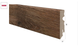 Laminuota grindjuostė Haro Ąžuolas Smoked Heartwood 15*80 MM
