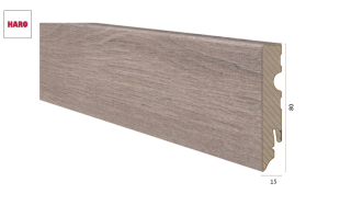 Laminuota grindjuostė Haro Ąžuolas Liguria Greige 15*80 MM