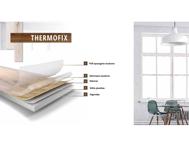 Vinilo danga Fatra Thermofix Wood Ąžuolas Dark 2 MM