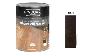 Alyva medinėms grindims Woca Master Colour Oil Black, 1 L