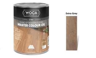 Alyva medinėms grindims Woca Master Colour Oil Extra Grey, 1 L