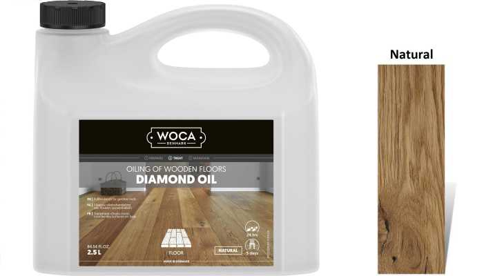 Alyva medinėms grindims Woca Daimond Oil Natural, 2,5 L