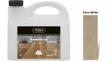 Alyva medinėms grindims Woca Daimond Oil Extra White, 2,5 L