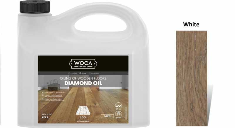 Alyva medinėms grindims Woca Daimond Oil White, 2,5 L nuotrauka