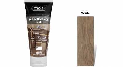 Pasta medinėms grindims Woca Maintenance Gel White, 0,2 L