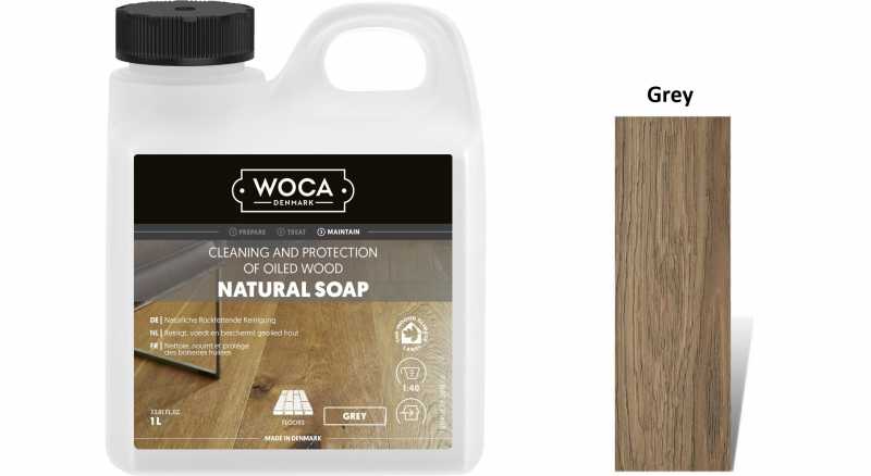 Muilas medinėms grindims Woca Natural Soap Grey, 1 L nuotrauka