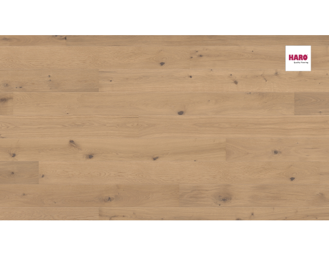 Trisluoksnė parketlentė Haro Plank Ąžuolas Puro White Sauvage 2V