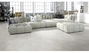 Vinilo danga One Flor ECOCLICK 30 TILES Cement Pearl 4 MM