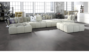 Vinilo danga One Flor ECO 55 TILES XL Cement Dark Grey 2.5 MM